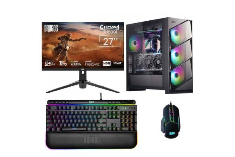 Dragos DRx6404 i9 14900KF 16GB DDR5 2TB NVMe 4.0 SSD 8GB RTX4060 27 İnç 240Hz Curved Oyuncu Bilgisayarı